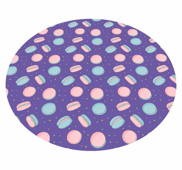 Kleurrijk macaronpatroon vinyl tapijt kind - TenStickers