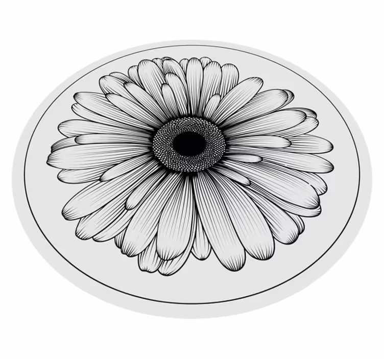 Vinyl tapijt bloemen en planten gedetailleerde illustratie - TenStickers