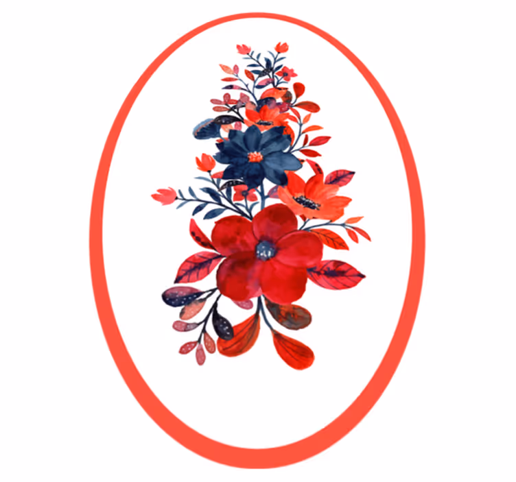 Bloemstuk vinyl tapijt bloemen en planten - TenStickers