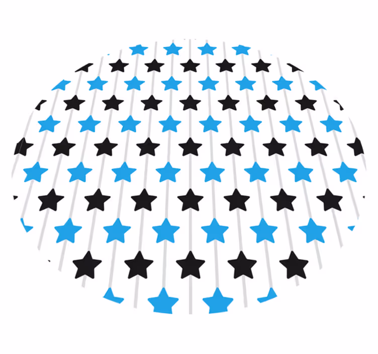 Gewaagde blauwe tinten vinyl tapijt sterren - TenStickers