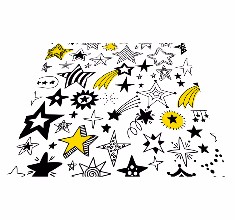 Sterrennachtpatroon vinyl tapijt tiener - TenStickers