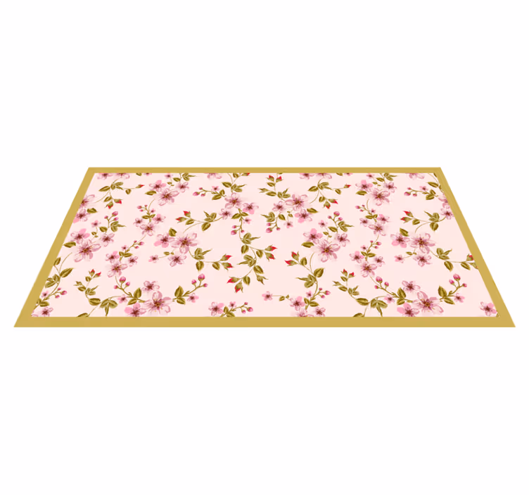 Bloemenbloesemmotief vinyl tapijt bloemen en planten - TenStickers