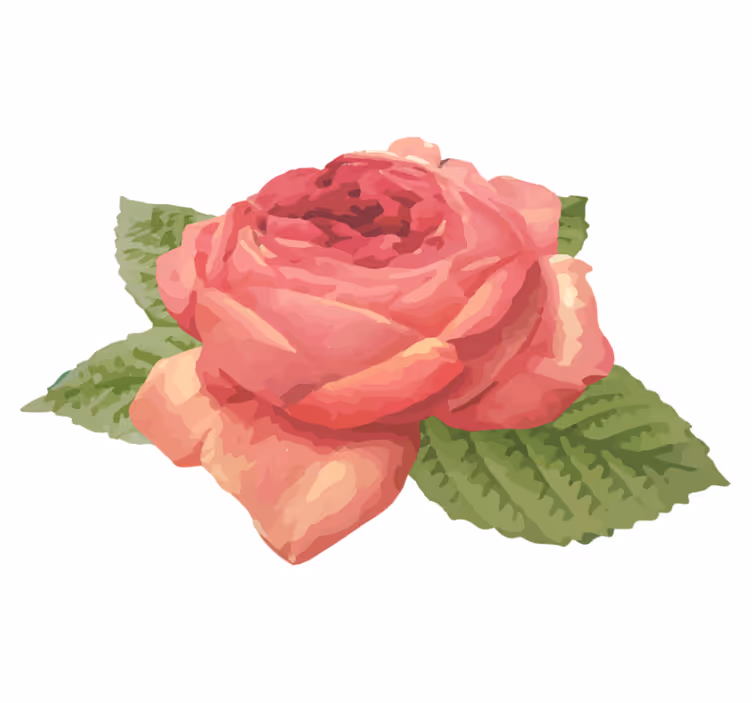 Levendige rozenbloesem vinyl tapijt bloemen en planten - TenStickers