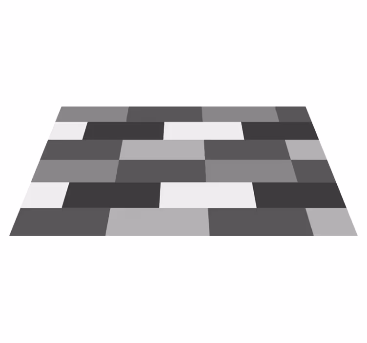 Monochrome blokindeling vinyl tapijt badkamer - TenStickers