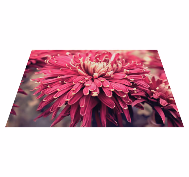 Realistische chrysant vinyl tapijt bloemen en planten - TenStickers