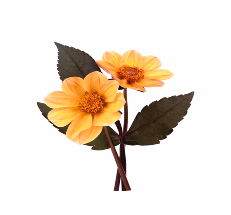 Levendige bloeicompositie vinyl tapijt bloemen en planten - TenStickers