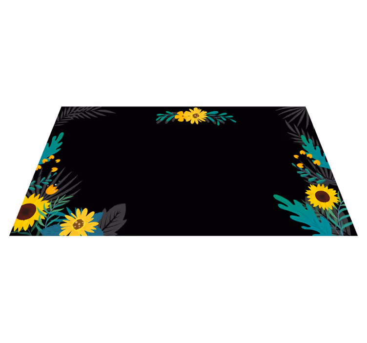 Heldere bloemenpracht vinyl tapijt bloemen en planten - TenStickers