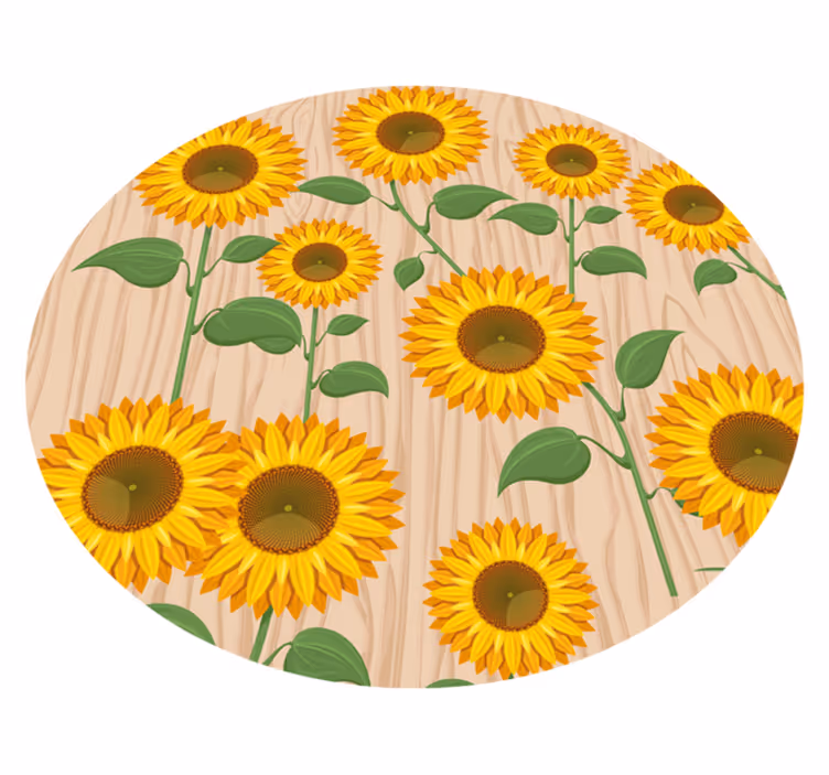Zonnebloemboeket vinyl tapijt bloemen en planten - TenStickers