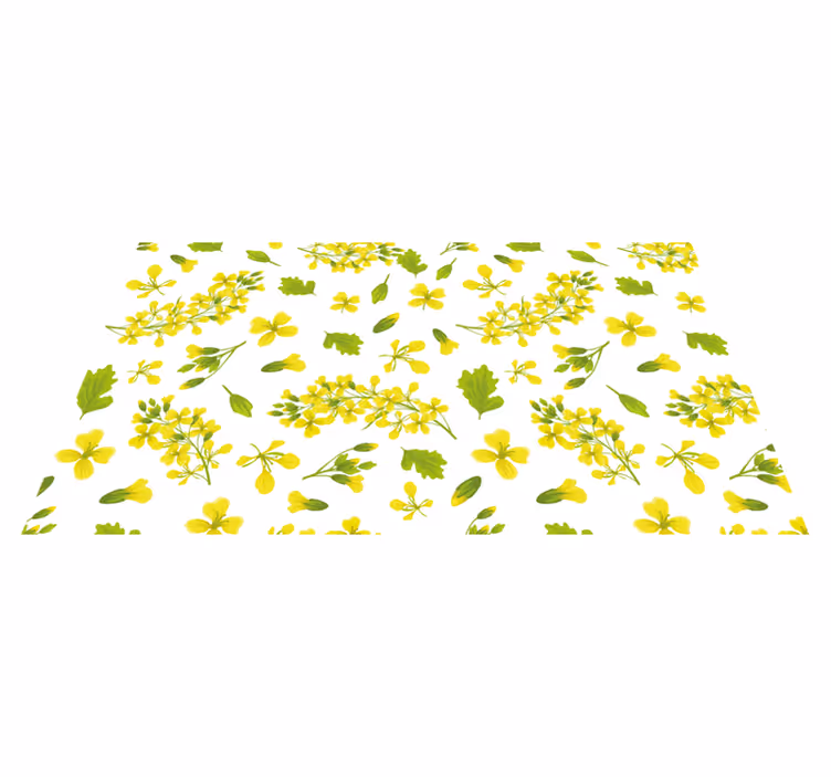 Bloemengenot vinyl tapijt bloemen en planten - TenStickers