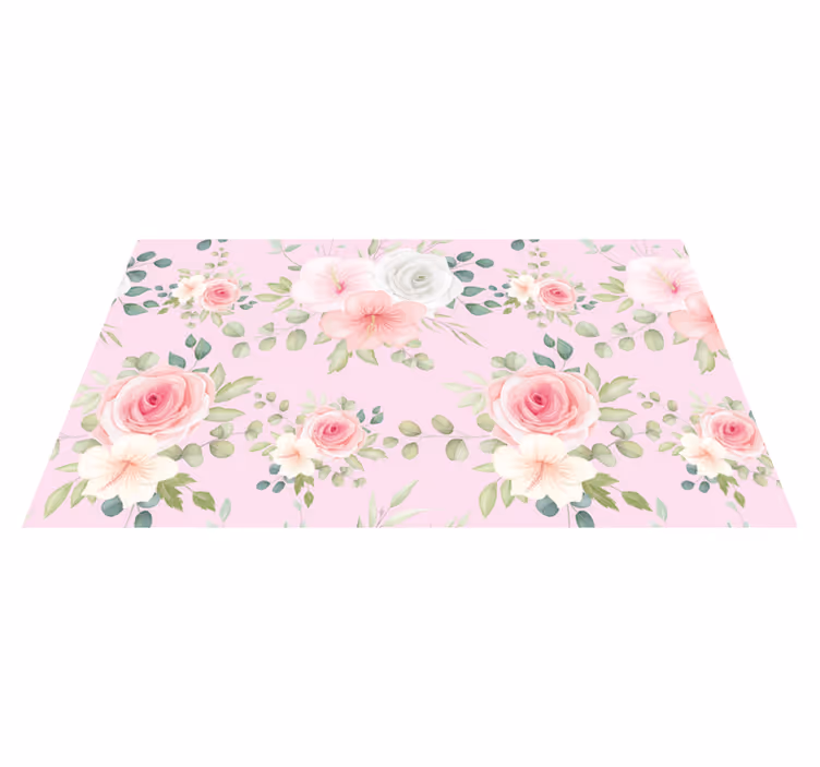 Sierlijke bloesem vinyl tapijt bloemen en planten - TenStickers