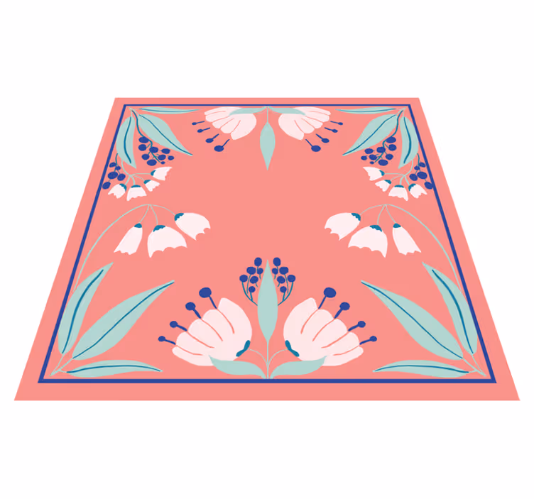 Patroonpalet vinyl tapijt bloemen en planten - TenStickers