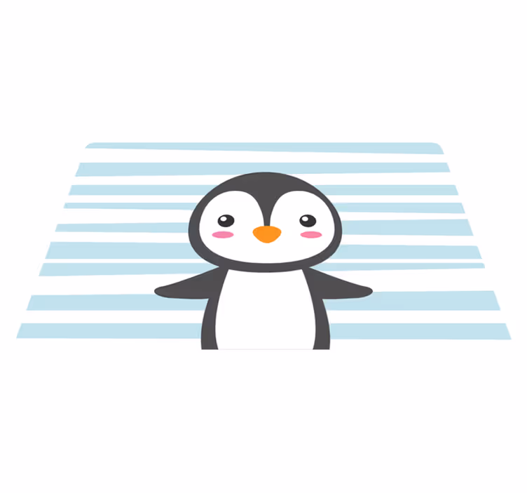 Schattig pinguïnontwerp vinyl tapijt baby - TenStickers