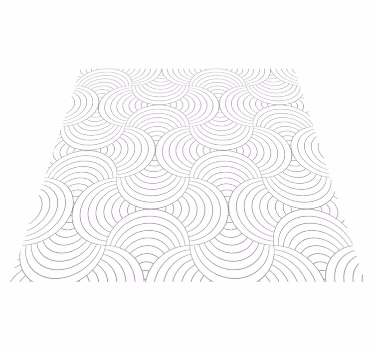 Gebogen lijnpatroon vinyl tapijt minimalistisch - TenStickers