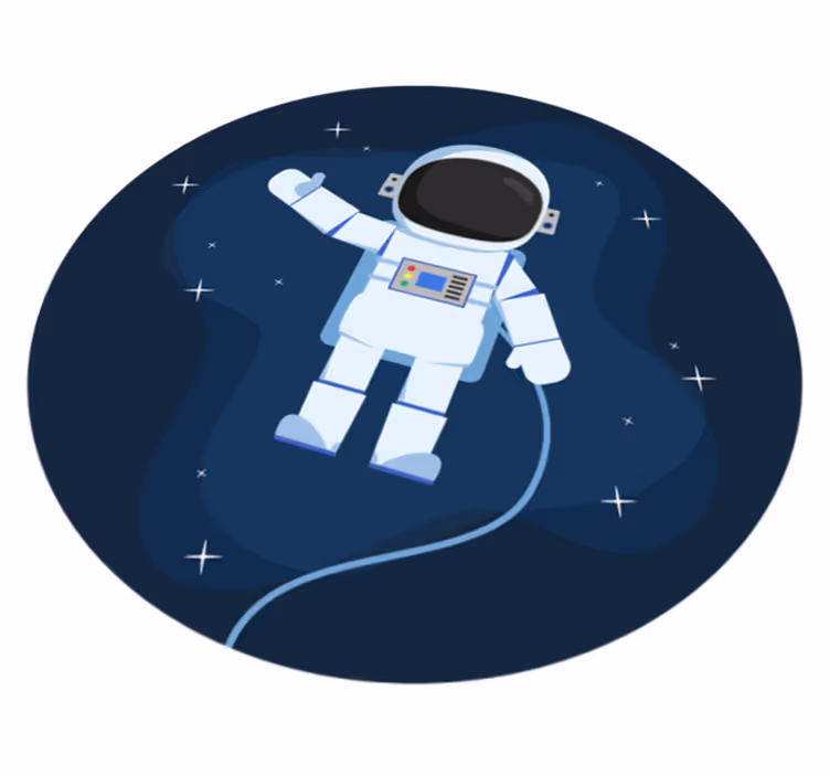 Kosmonauten zoektocht vinyl tapijt kind - TenStickers