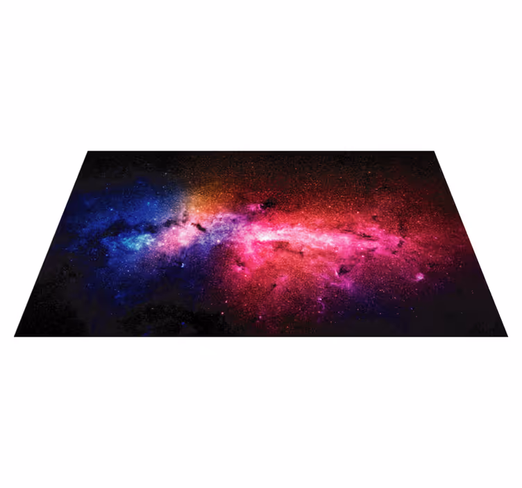 Galactische kleurexplosie vinyl tapijt sterren - TenStickers