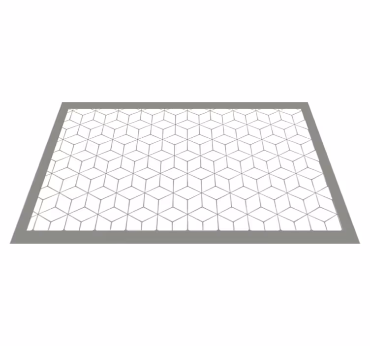Hexagonale indeling vinyl tapijt geometrisch - TenStickers