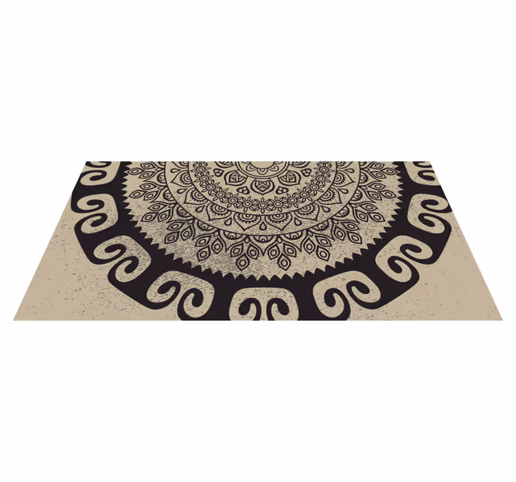 Verfijnd motief vinyl tapijt mandala - TenStickers