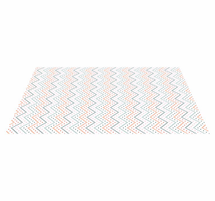 Zigzag kleurenpatroon vinyl tapijt etnisch - TenStickers