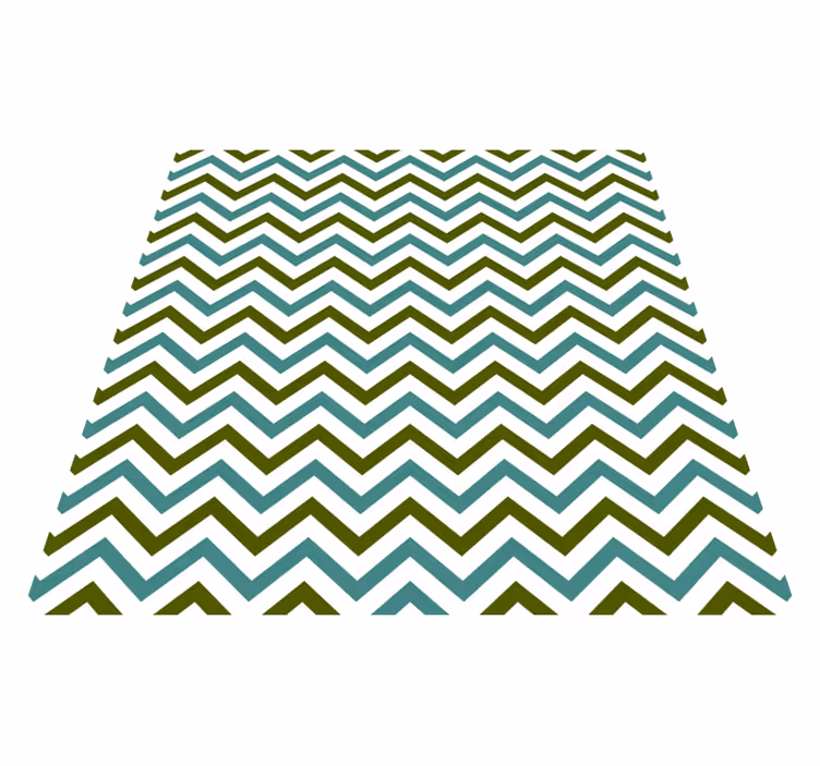 Chevron delight vinyl tapijt geometrisch - TenStickers