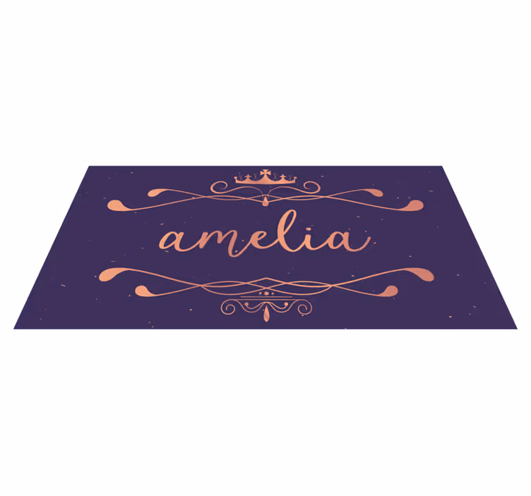Gepersonaliseerde naammat vinyl tapijt met naam - TenStickers