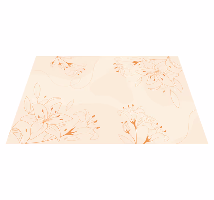 Elegant botanisch component vinyl tapijt bloemen en planten - TenStickers