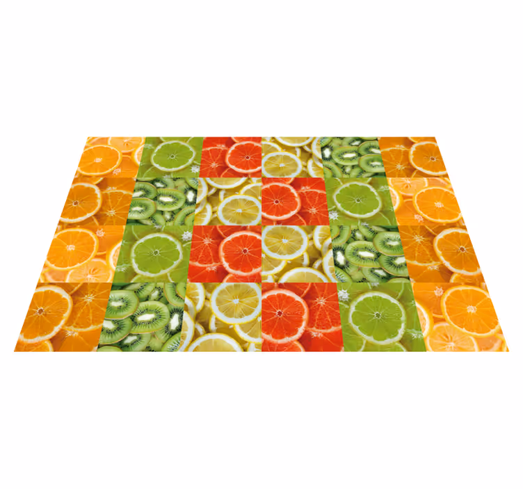 Citrusschijf mozaïek vinyl tapijt keuken - TenStickers