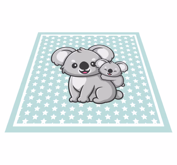 Moeder en baby koala's vinyl tapijt kind - TenStickers
