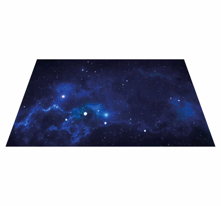 Kosmische nevelscène vinyl tapijt sterren - TenStickers