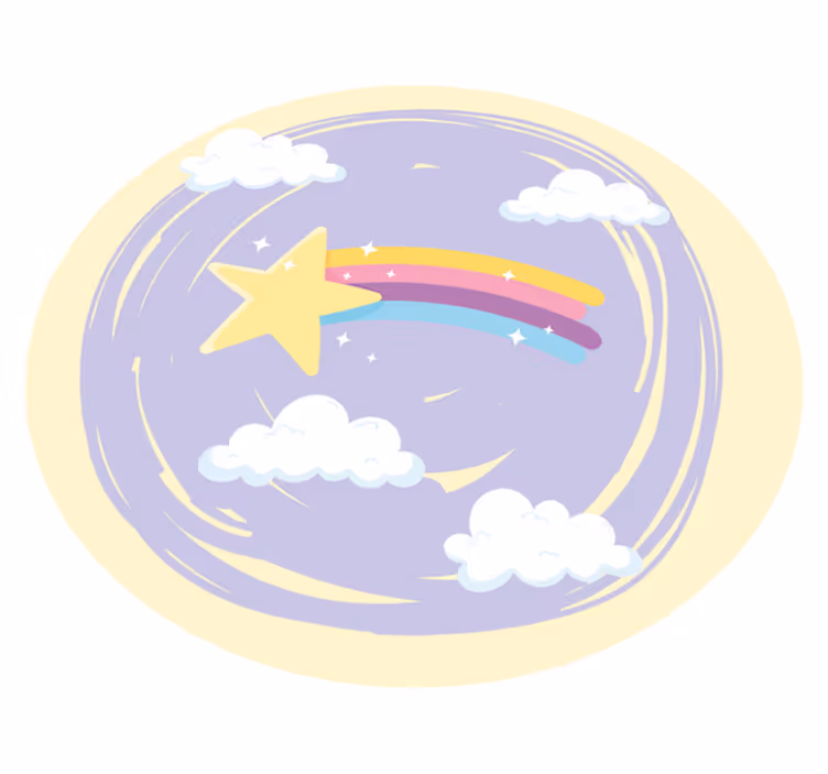 Nachtelijke hemel magie vinyl tapijt kind - TenStickers