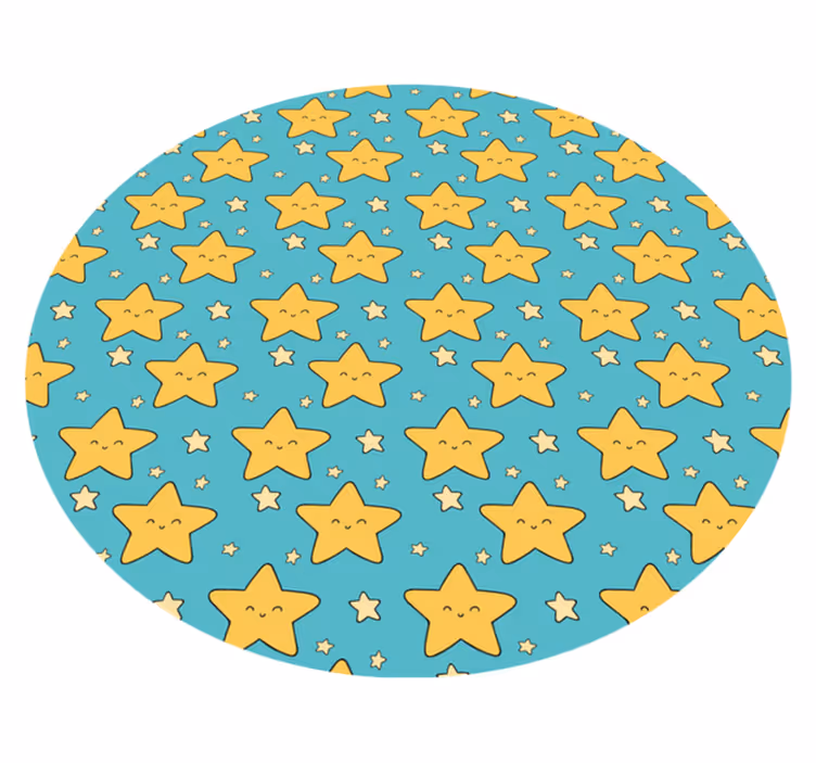 Vrolijk sterrenpatroon vinyl tapijt meer kinderen - TenStickers