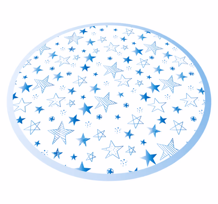 Sterrenblauw patroon vinyl tapijt baby - TenStickers