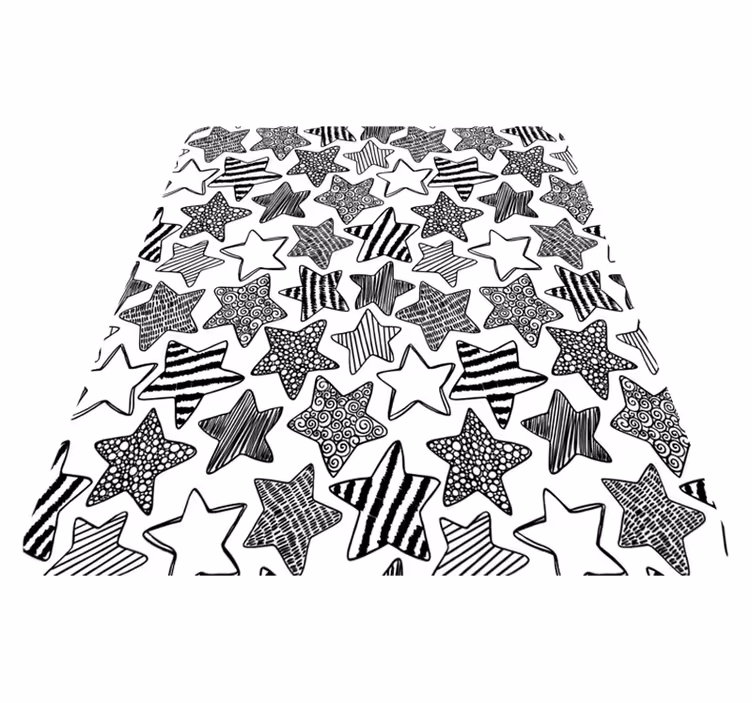 Stijlvol sterrenpatroon vinyl tapijt baby - TenStickers