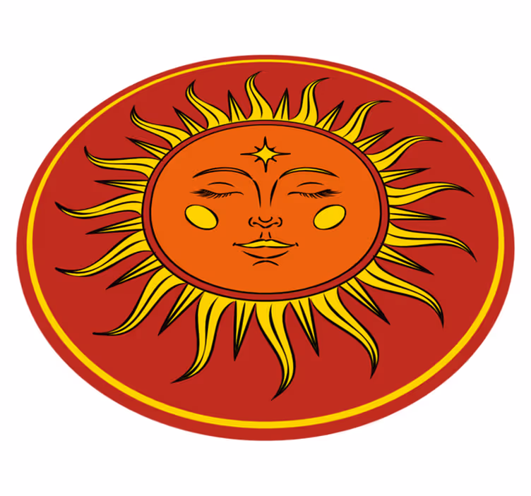 Zonnig gezicht vinyl tapijt natuur - TenStickers