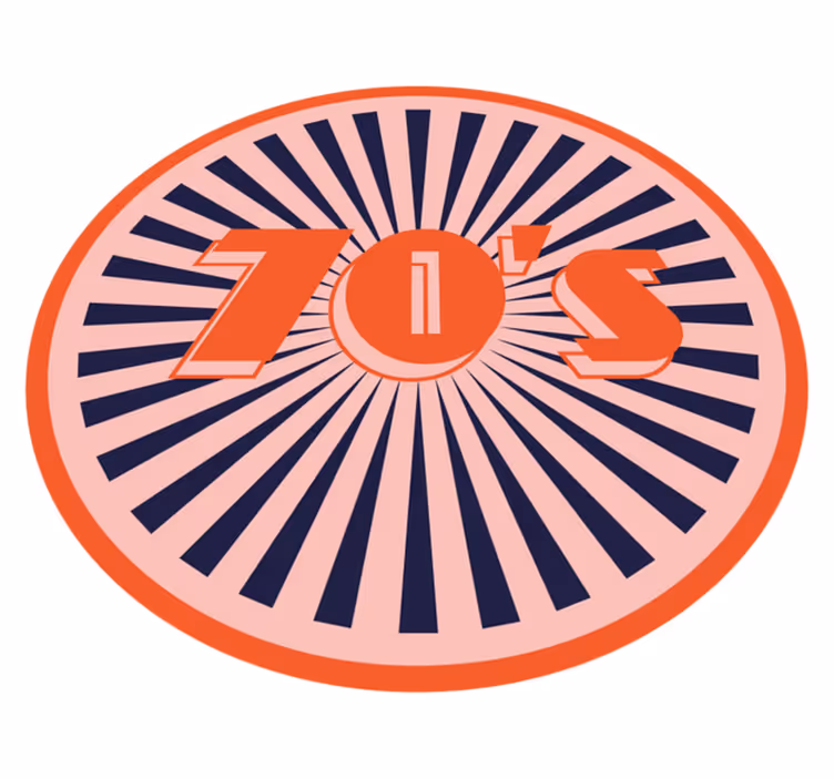 Retro jaren 70 flair vinyl tapijt antiek - TenStickers
