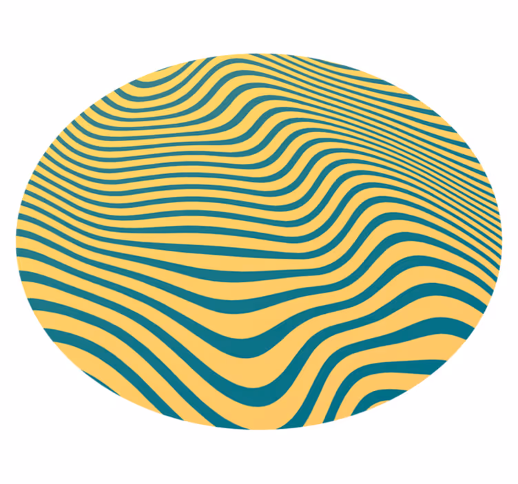 Concept van gebogen lijn vinyl tapijt strepen - TenStickers