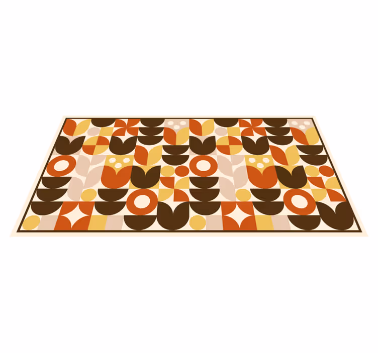 Patroon met gedurfde vormen vinyl tapijt geometrisch - TenStickers