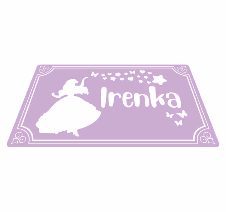 Magische prinses met naam vinyl tapijt meer kinderen - TenStickers
