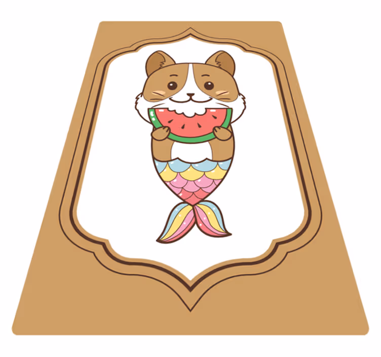 Schattig zeemeerminkarakter dieren vinyl tapijt - TenStickers