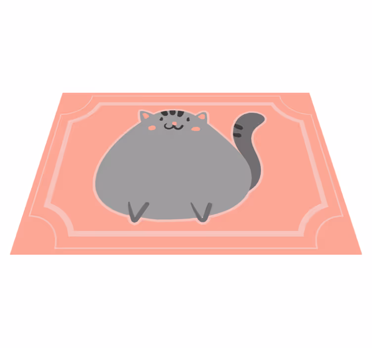 Schattige kattenkunstwerken vinyl tapijt meer kinderen - TenStickers