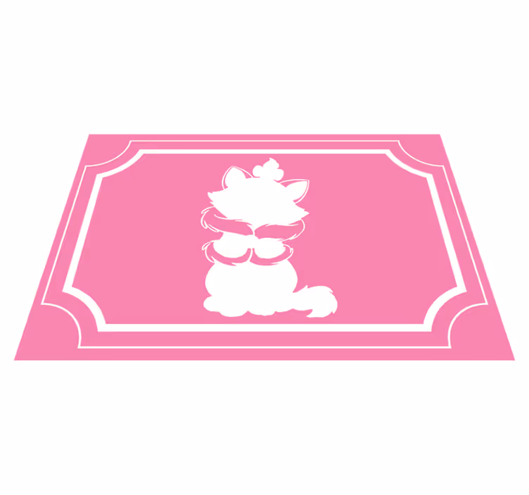 Schattig kattensilhouet vinyl tapijt meer kinderen - TenStickers