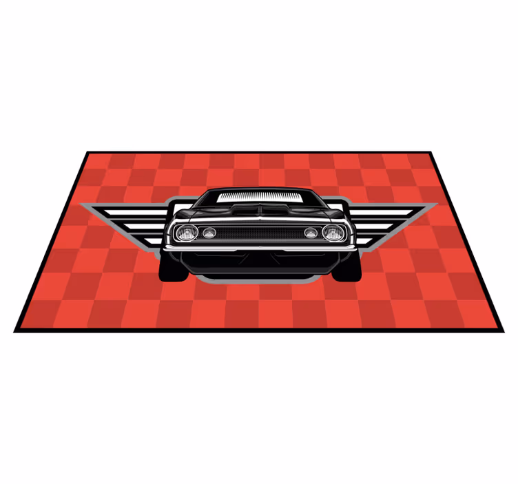 Geweldig amerikaans auto woonkamer tapijt - TenStickers