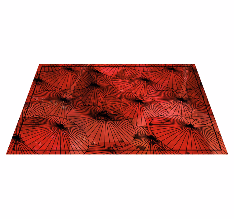Vinyl tapijt textuur met rode patroon - TenStickers