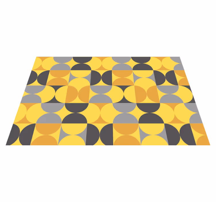 Vinyl tapijt geometrisch circulair patroon spel - TenStickers