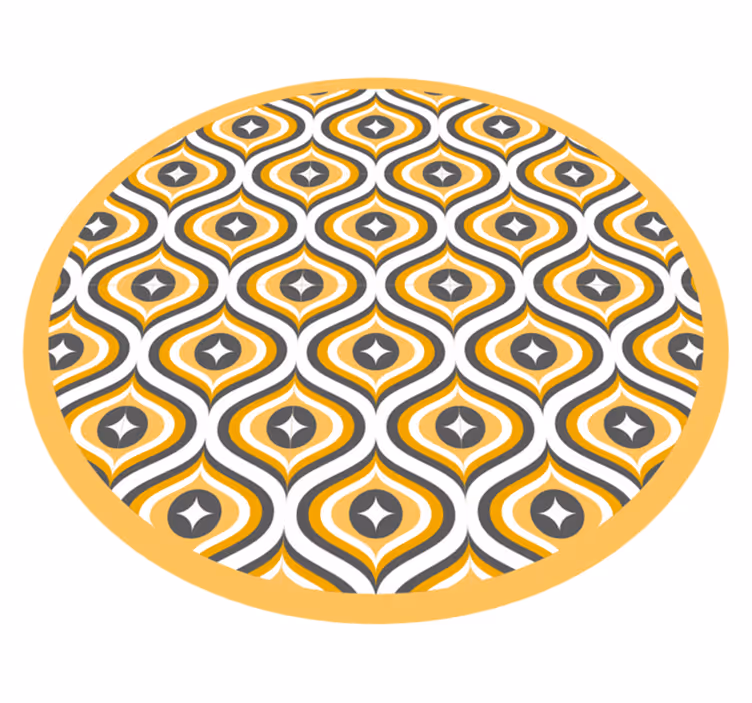 Gebogen juweelpatroon vinyl tapijt geometrisch - TenStickers