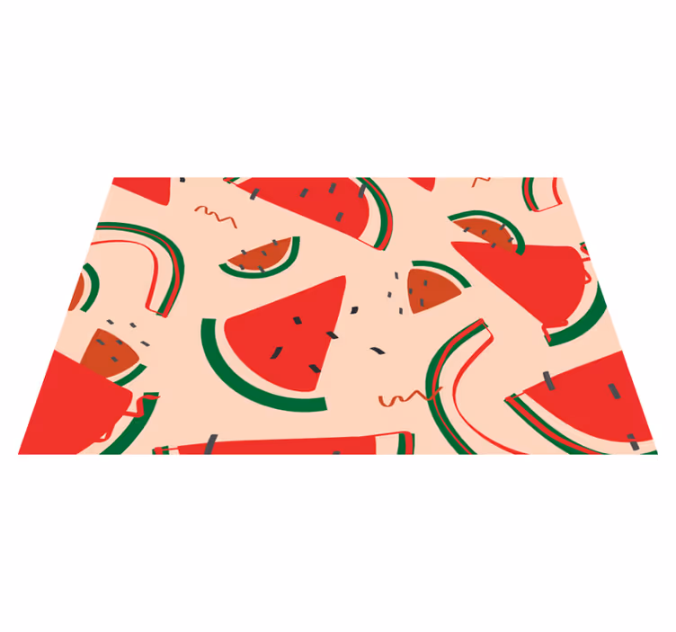 Watermeloenplak plezier vinyl tapijt keuken - TenStickers