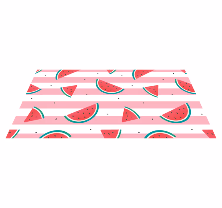Illustratie van een watermeloenplak vinyl tapijt keuken - TenStickers