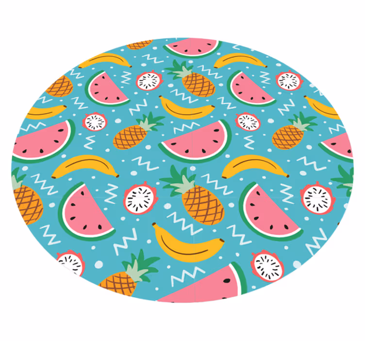 Tropisch fruitplezier vinyl tapijt keuken - TenStickers