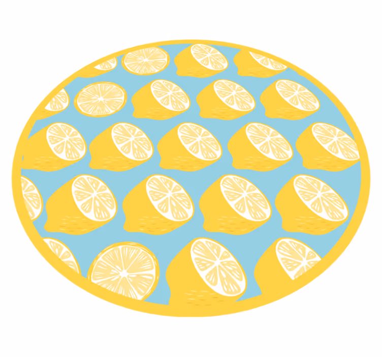Vinyl tapijt keuken citroenschijfmotief - TenStickers