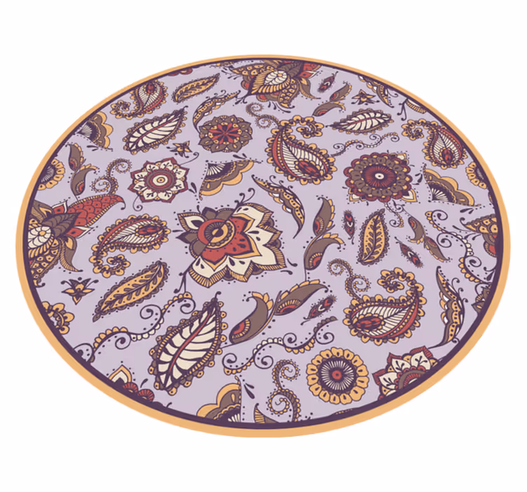 Vinyl tapijt bloemen en planten met gedetailleerde motieven - TenStickers