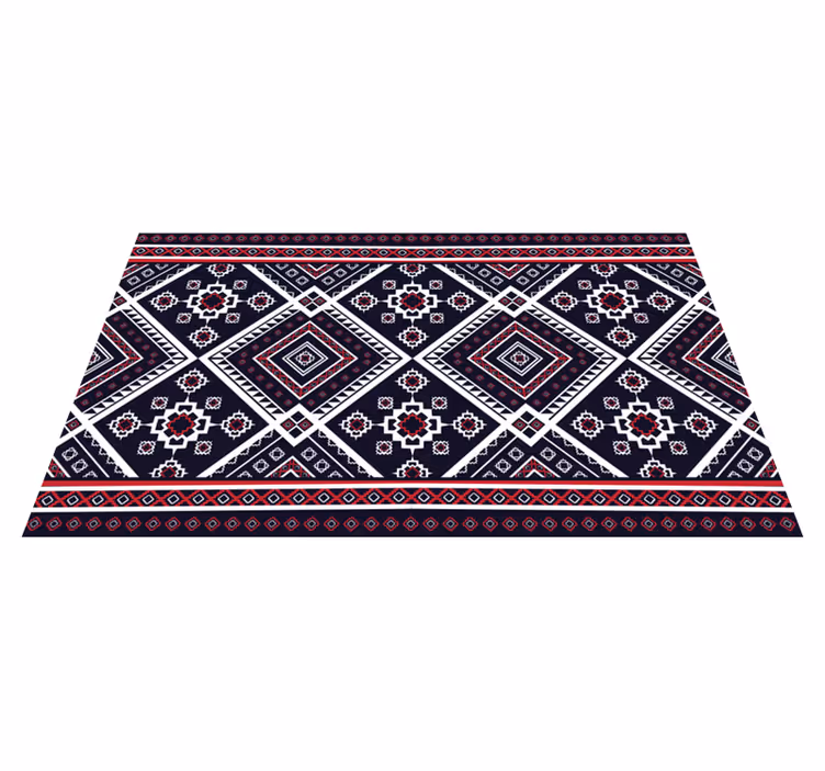 Cultureel geometrisch motief vinyl tapijt etnisch - TenStickers